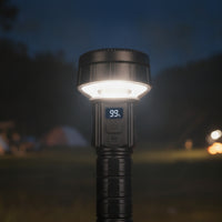 Led Flashlight with LCD Digital Display Ergonomic Outdoor Flashlight Super Bright Torch Long-Lasting for Campers
