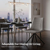 Modern Design Upholstered rotate Chair Soft Upholstery rotate Chair with X-Frame Legs Comfortable padding Seating Furniture Ergonomic Backrest for Adults, Homeowners, Remote Workers, Dining Room, Kitchen, Home Office, Bedroom