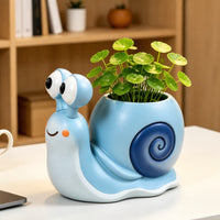 Snail Pen Holder Whimsical Snail Planter Desktop Decor Sculptural Ornament Space-Saving for Office Workers, Desk, Workspace