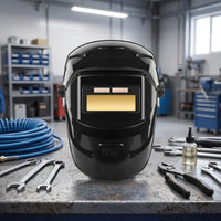 Adjustable Auto-Darkening Metalworking Helmet Hard-Shell Metalworking Mask with Auto-Darkening Lens Protective Face Guard for Welders, Workshops