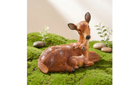 Deer Figurine Resin Deer Statue Fawn Statue Decorative Buck Sculpture Textured for Garden, Courtyard