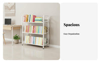 Stable Structure Multi-Tier Bookshelf Multifunctional Floor Standing Book Rack Large Capacity Simple Book Storage Shelf Space Saving for from Ice Workers, Apartment Dwellers, Study Room, Bedroom, Entryway, Bathroom