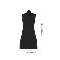 Colorfast 1/6 Doll Turtleneck Mini Dress Stretchy 1/6 Scale Dress Cloth Material Easy to Put on for Display, Photo Shoots