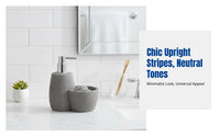 Vertical Stripe Resin Lotion Dispenser, Modern Minimalist, Press Pump, Hotel, Guesthouse, Bathroom