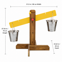 Wooden Balance Scale, Childrens Play Scale 80x60x70cm, Nursery Balance Scale for Preschool Sand & Water Messy Play