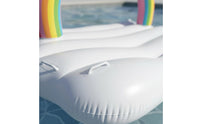 High Buoyancy Rainbow Cumulus Pool Inflatable Long-Lasting Rainbow Pool Inflatable Heavy Duty Inflatable Lounger Mat Thickened Material for Children, Adults, Family, Beach, Lake, Vacation