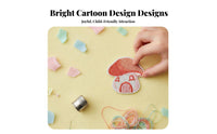 12 Pieces Cartoon Embroidery Sew-on Easy to Apply Cartoon Sewing Embroidery Applique Es Washable Sew-on Clothing Applique for Parents, Crafting