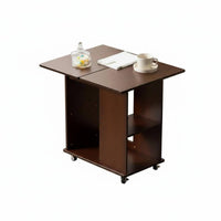 Space-Saving Foldable Utility Cart Vintage Aesthetic Multi-Level Rolling Organizer Mobile with casters Side Table Sturdy Construction for Apartment Dwellers, Office Workers, Living Room, Small Spaces, Bedroom, Dining Area