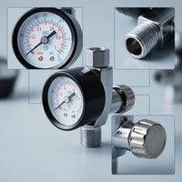 Airbrush Filter with Pressure Gauge Mini Inline Water Separator with Gauge
