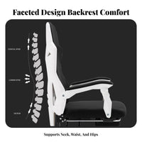 Ergonomic Design High-Back Reclining Chair with Footrest 360° Swivel Reclining Task Chair with Footrest Adjustable Support Office Furniture Reclines up to 165 Degrees for Work-from-Home Workers, Students, Gamers, Restping, Gaming, Studying, Workplace
