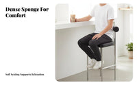 utilitarian design Round Top Backless Stool Commercial Grade Counter Chair With Footrest Seating Furniture Minimalist Design for Bar Owners, Customers, Homeowners, Coffee Shop, Restaurant, Kitchen Island, Living Room