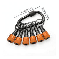 Hex Bit Holder Keychain Quick-Release Hex Bit Holder with Carabiner Keychain Compact Everyday Carry for Handymen