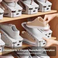 Easy to Clean Space Saving Shoe Organizer Long-Lasting Adjustable Shoe Stacker Non-Slip Surface for Students, Women, Dormitory, Dorm Room
