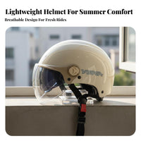 Motorcycle Half Helmet CCC Certified Open Face Helmet Lightweight Guarding Headwear for Motorcyclists, Adults, City Commuting, Daily Travel