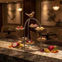 Stainless Steel Dessert Display Stand Multi-Tier Dessert Stand with Tiers Freestanding Tiered Serving Tray Stable for Caterers