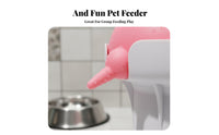 Anti-Choke Flow Pet Milk Feeding Bowl Suction Cup Base Multi-Nipple Pet Nurser Leak-Proof Lid for Kittens, Newborn Pets, Whelping Box