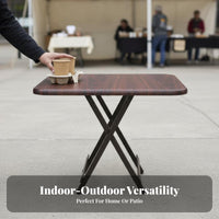 Foldable Design 4-Person foldable Square Table Space-Saving foldable Square Table Multi-Purpose Portable Furniture Lightweight for Street Vendors, Homeowners, Dining Room, Outdoor, Small Apartment, Camping