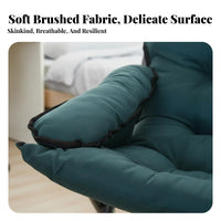 Comfortable Design Cushisingled Folding Lounger Space-Saving Lounge Chair Ergonomic Support Indoor Furniture Sturdy Frame for College Students, Young Adults, Homebodies, Dorm Room, Bedroom, Study Area, Reading Nook