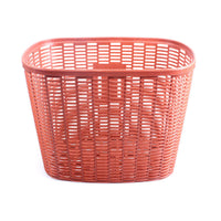 Faux Rattan Weave Plastic Wicker Bike Basket Easy to Clean Retro Bike Basket Multi-Functional for Commuting