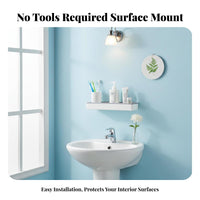 Drilltool-Less Installation over-the-Toilet Storage Rack Space Saving over-the-Toilet Organizer Easy Assembly Bathroom Organizer Strong for Apartment Dwellers, Homeowners, Students, Restroom, Washroom, Small Areas, RV