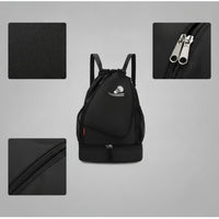 Drawstring Badminton Backpack | Structured, Backpack with Shoe Compartment, for Gym
