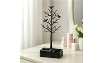 Jewelry Tree with Base Decorative Earring Holder Stand Compartmented for Dresser