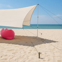 Telescopic Tarp Pole Portable Adjustable Tarp Pole Adjustable Shelter Rod Aluminum Alloy Twist Lock System for Beach