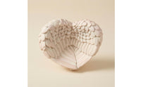Heart-Shaped Resin Dish Jewelry Tray Feather-Textured Holder Decorative Wing-Shaped Resin Bowl