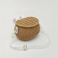 Basket Bag Summer Basket Purse with Strap Trendy Handbag for Bike Rides