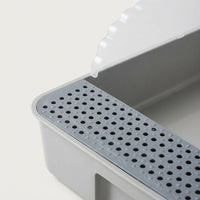 Cat Litter Tray Lid, Litter Tray for Cats, Flap Door Pet Pan, PP Material Feline Toilet, Cat Waste Container Cover, Pet Waste Solution.