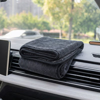 Large Car Drying Towel with Microfiber Cloths, Gray Multi-Purpose Car Wash Towel for Streakless Drying, Bound Edges for Household Detailing