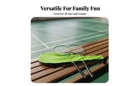 2 Pieces Badminton Racquet with Bag Multifunctional Racket Bag with Shoulder Strap Portable Case for Beginners, Families, Backyard, Park, School