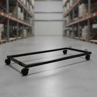 Multi-Purpose Rectangular Moving Dolly Effortless Rolling Casters Heavy Duty Appliance Mover Uncovered Frame Dolly Cart for Movers, Warehouse Workers, Loading Dock