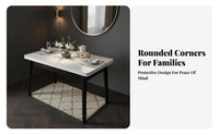 Sintered Stone surface Folding Dining Table with Storage Extendable Design Space-Saving Solution Modern Minimalist design transformable Furniture Multi-Functional for Apartment Dwellers, Small Families, Remote Workers, Living Room, Kitchen, Home Office