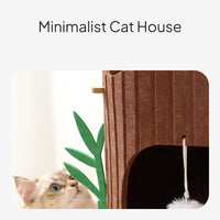 Felt Cat Tree Cave Condo with Enclosed Multi-Level Design