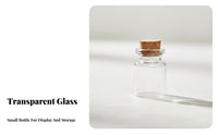 Gold Bean Storage Bottle Miniature Size Mini Glass Bottle with Cork Small Transparent Vial Creative Savings System