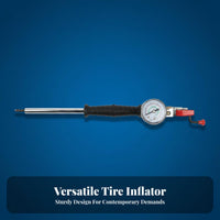 Easy to Use Double Head Tire Inflator Nozzle Long-Lasting Alloy Construction Tire Air Chuck for Truck Drivers, Cyclists, Roadside Emergency