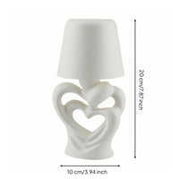 Decorative Heart-Embrace Table Lamp Compact Heart Shaped Table Lamp Ambient Light Cute for Nightstand