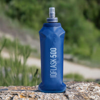 Sports Bottle with Dust Cap Foldable Collapsible Water Bottle Press for Running