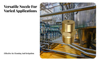 Brass Solid Cone Nozzle Versatile High Pressure Spray Nozzle Resistant High Pressure Spray Head for Farmers, Humidification, Irrigation