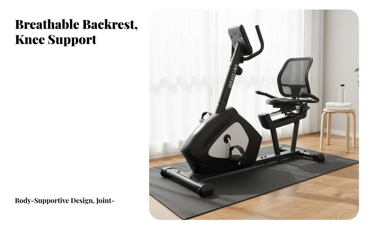 Low Gentle Workout Recumbent Exercise Bike Adjustable Tension Seated Pedal Exerciser Non-Slip Design Arm and Leg Rehab Machine Sturdy Construction for Elderly, Home