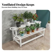 Floor-Standing Multi-Level Rolling Planter Shelf with casters Plant Stand Space-Saving Flower Pot Holder Stable frame for Gardeners, Apartment Dwellers, Homeowners, Balcony, Living Room, Bedroom, Hallmethod
