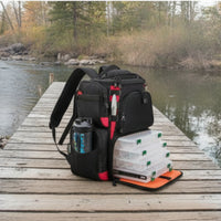 Multi-Pocket Fishing Tackle Backpack with Rod Holders Large-Capacity Tackle Backpack with Rod Holders Ergonomic Bag Handsunrestricted for Outdoor