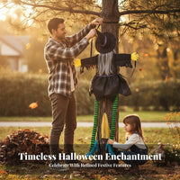 Tree-Crashing Witch Outdoor Use Crashing Witch Decoration Easy to Hang Halloween Prop for Party Hosts, Residents, Yard, Porch, tailgateTreat Events