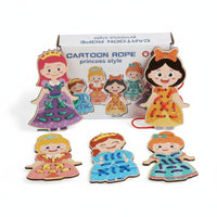 Early Learning Cartoon Lacing Toy Fine Motor Skills Wooden Lacing Toy Educational for Children