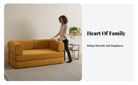 Fold-out Modular Floor Couch Transformable Design Foldable Floor Sofa Space-Saving Household Furniture for Students, Couples, Small Apartments
