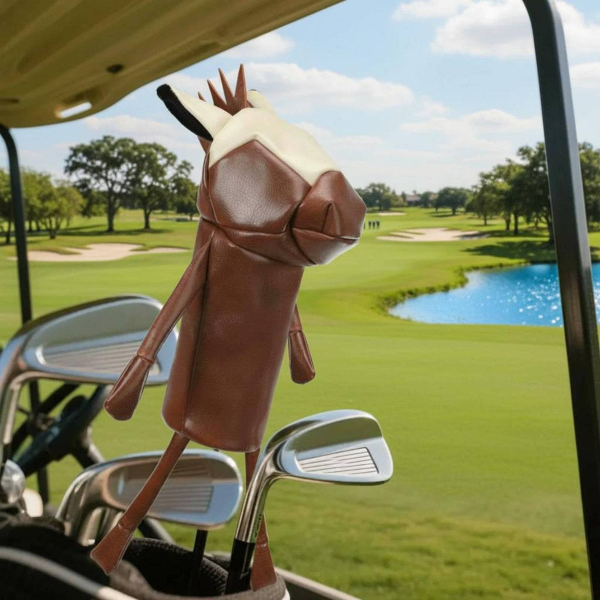 Golf Wood Cover PU Leather Wood Headcover Shielded Driver Head Cover for Travel