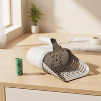Cat Litter Scooper with Deep Bucket, PP Material Litter Sifter and Cat Scooper for Large Capacity Waste Management in the Litter Tray Holder
