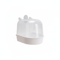 Large Space Transparent Bird Bathing Tub Easy Installation Splash Proof Bird Shower Thickened Material Covered Parrot Bath