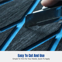 Non-Slip Foam Deck Mat, Geometric Teak Pattern, Boat Flooring, Custom Cut, Kayak Accessory, Protective Pad